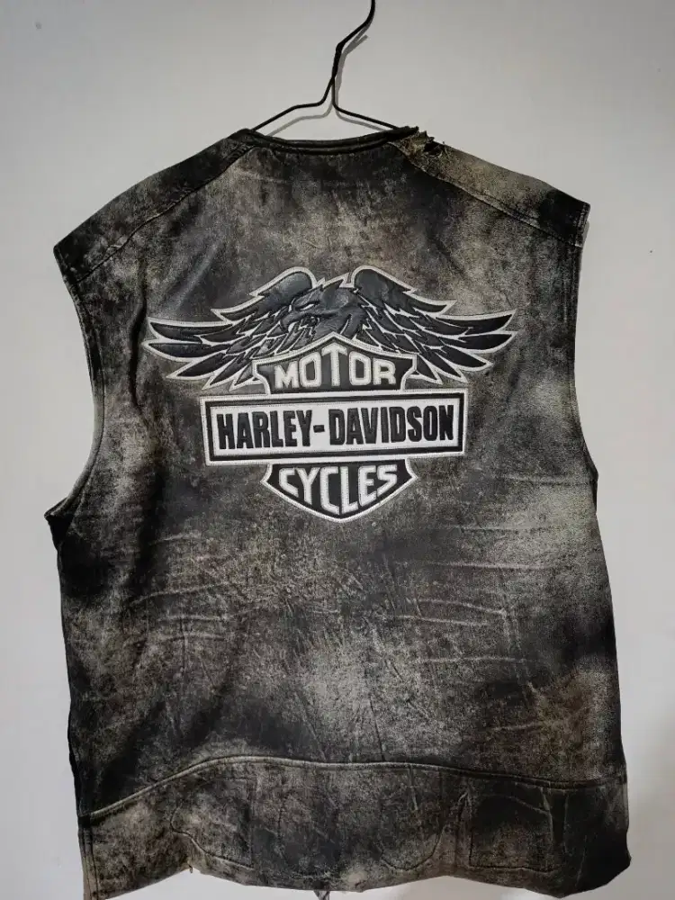 Vest kulit asli HARLEY-DAVIDSON size xxl