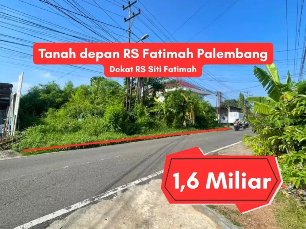Jual Tanah Strategis Jl Srijaya Palembang Dekat RS Siti Fatimah – 248 m² SHM Harga 1,6 Miliar