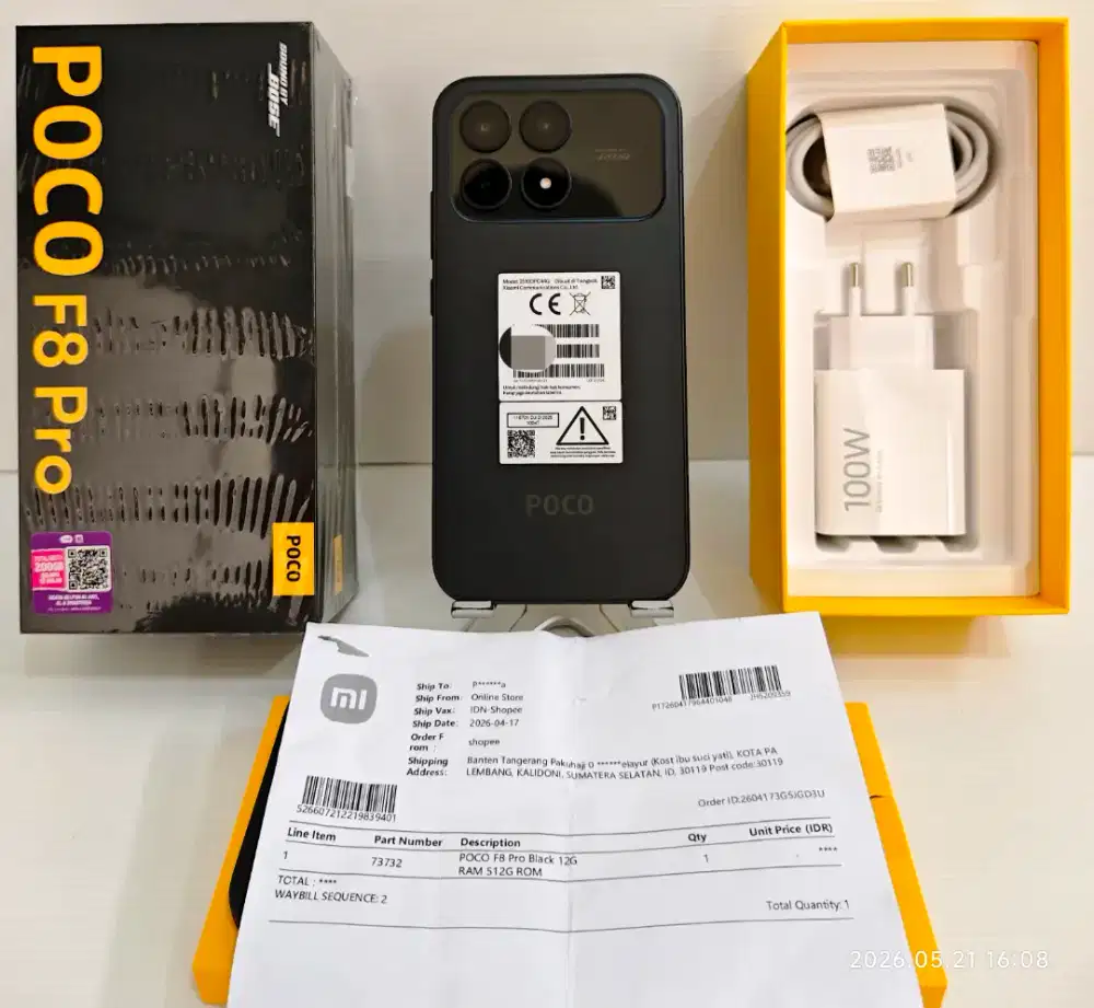 Xiaomi Poco F8 Pro 5G 12/512 Gb  Likenew 100% Resmi Juli 28  bs TT/BT