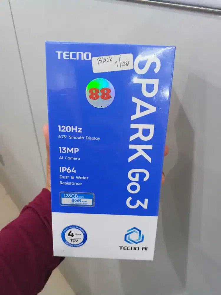 Tecno Spark GO3 4/64GB 4/128GB Garansi Resmi