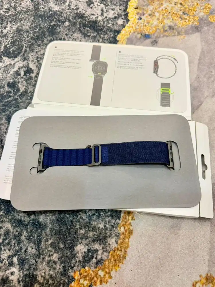 Strap Apple Watch Ultra 3 49MM Alpine Loop Navy Black Titanium originl