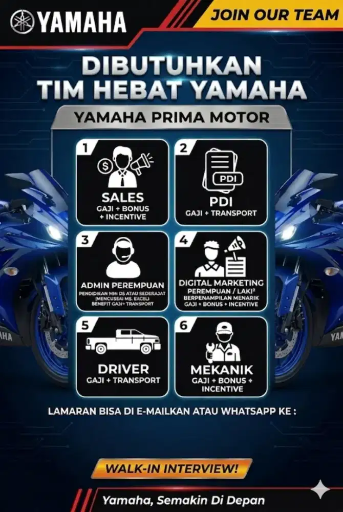 Lowongan di Yamaha Prima Motor