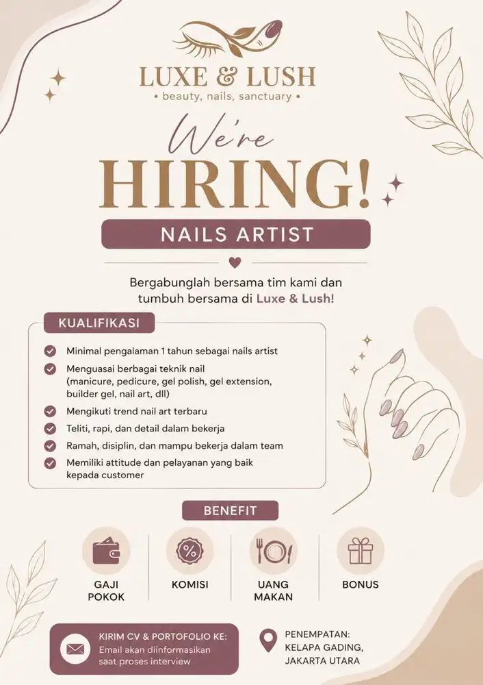LOKER NAILIST DAN BEAUTICIAN EYELASH Kelapa Gading
