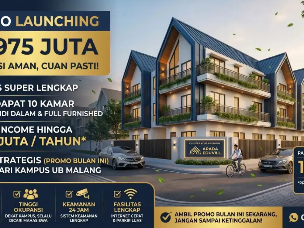 di jual Kost Baru Area Favorit Kota Malang