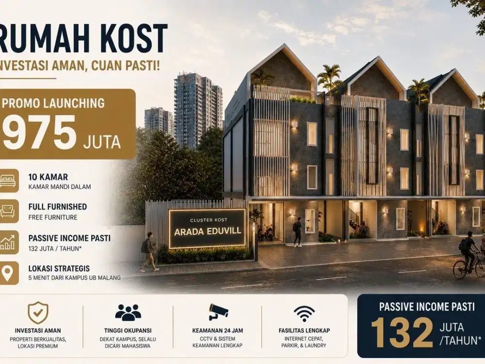 Kost Malang Lokasi Nyaman dan Tenang okupansi tinggi