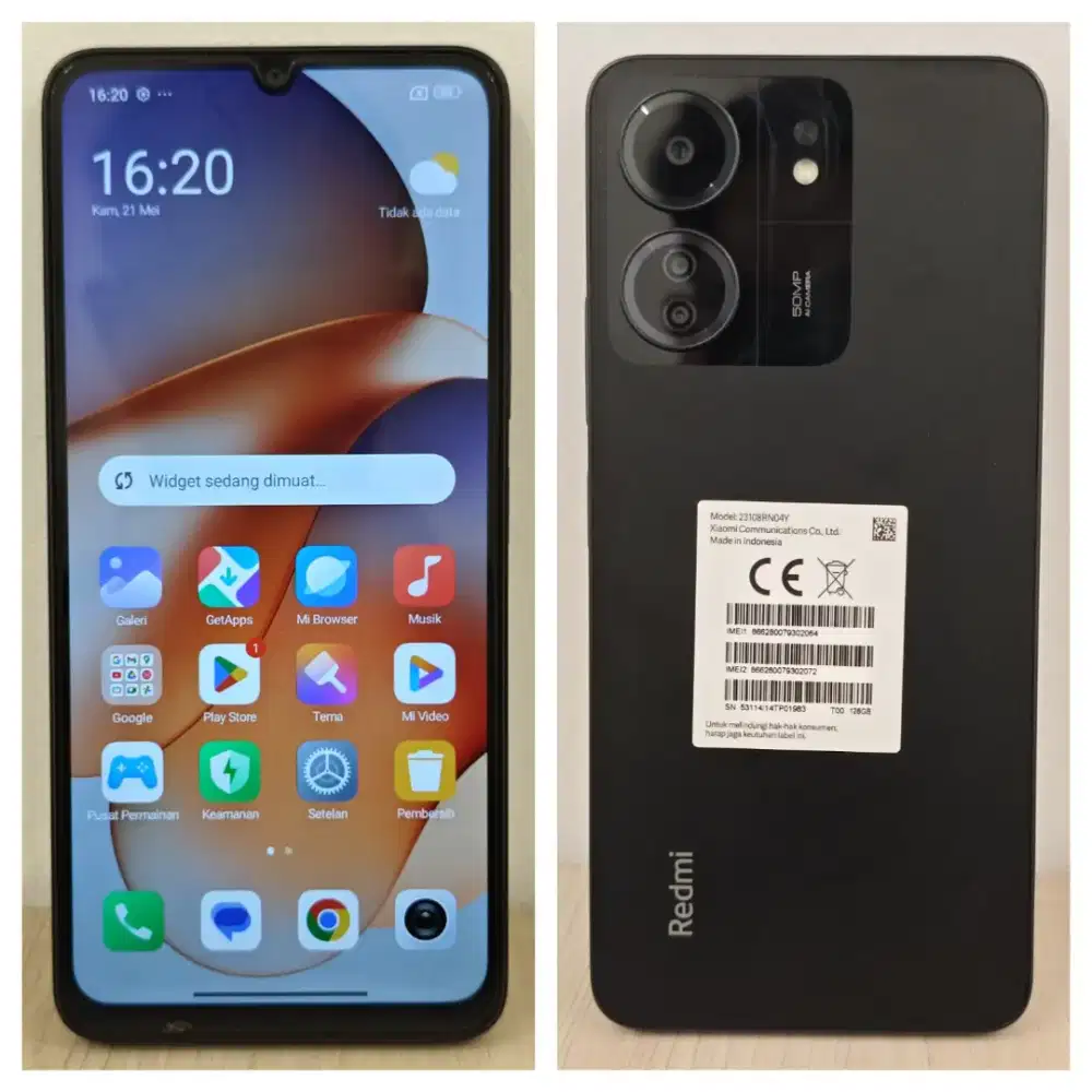 XIAOMI REDMI 13C RAM 6/128 FULLSET SUPER MULUS NO MINUS