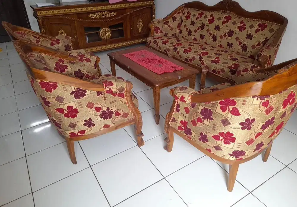 SET KURSI JATI + MEJA