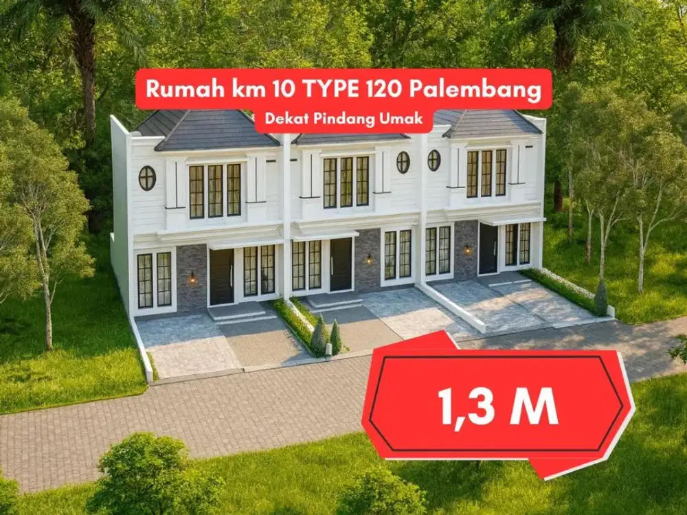 Jual Rumah KM 10 Palembang Dekat Universitas Terbuka – Type 120 SHM LT 128 m² Harga 1,3 Miliar