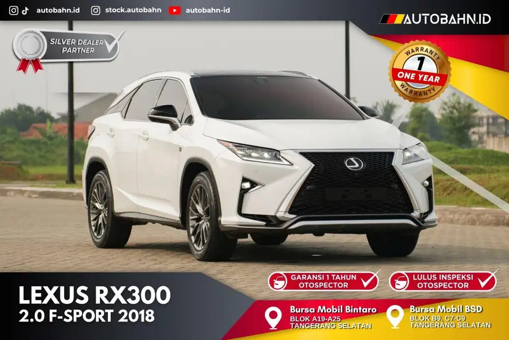 PAJAK SUPER PANJANG! Lexus RX300 F-Sport 2.0 2018
