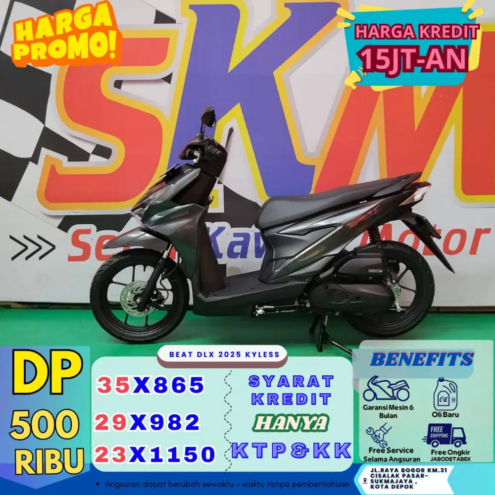 Dp 500rb bawa pulang beat deluxe 2025 km low bergaransi