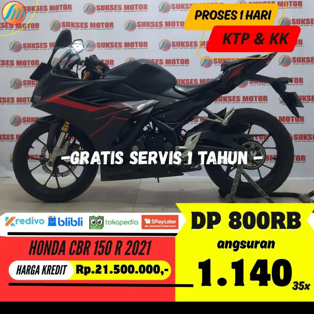 HONDA CBR 150 R 2021 KREDIT DP CUKUP 800RB ANGSURAN SANGAT TERJANGKAU
