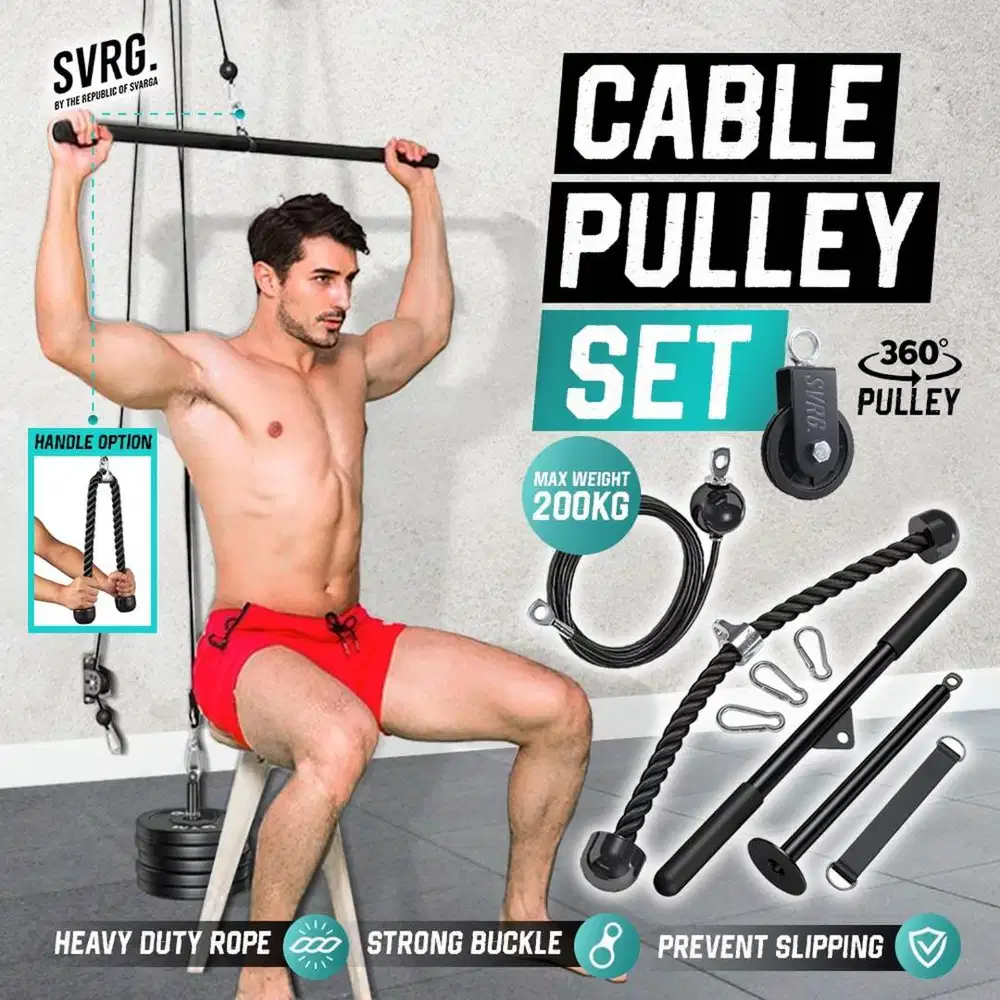 Dijual murah Cable Pulley Set Svrg dengan BONUS beban 20kg dll