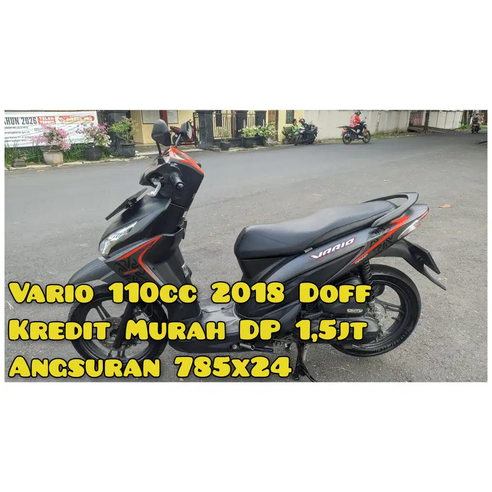 Vario 110cc 2018 Hitam Doff km40rban