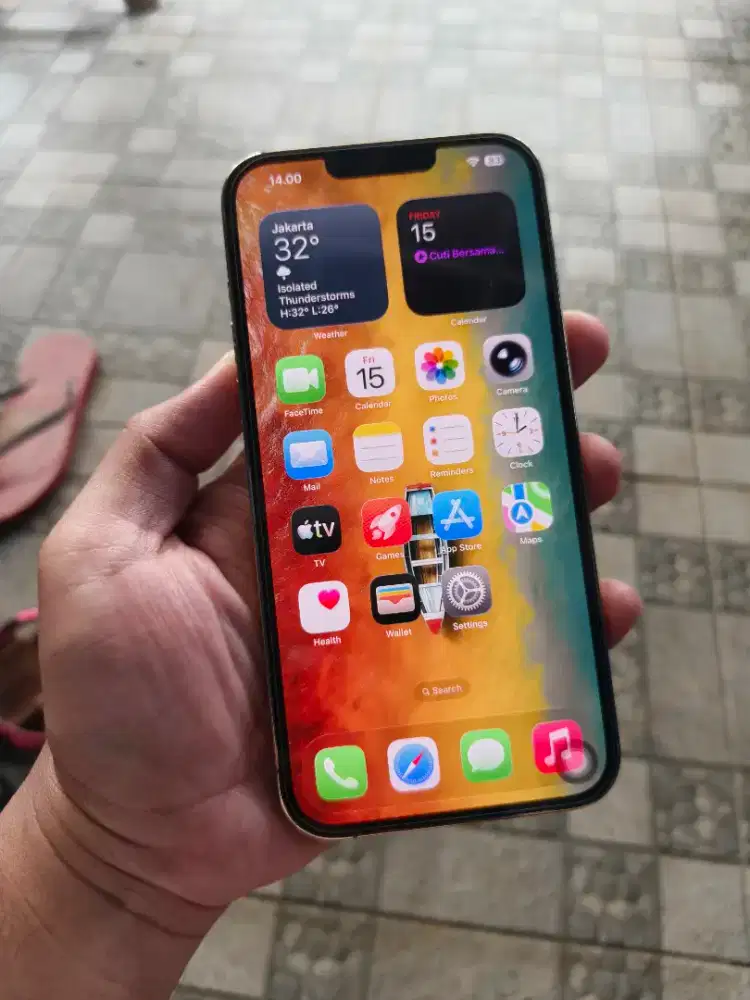 Iphone 13 Promax 128Gb Gold Ex Resmi Indonesia Fullset Original
