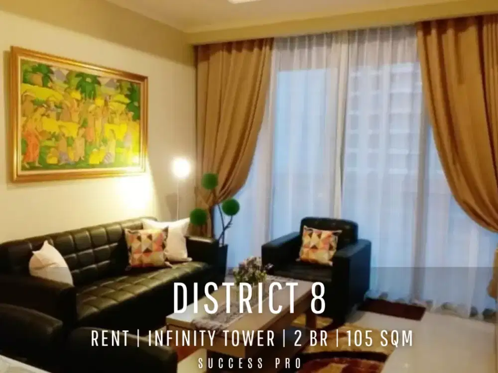 For Rent! District 8 Middle High Infinity Tower 2BR Middle Floor with City View