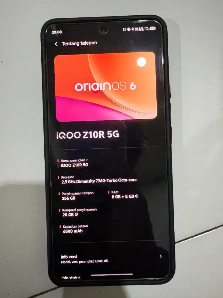 IQOO Z10R 8/256 ELEGANT BLACK GARANSI ON