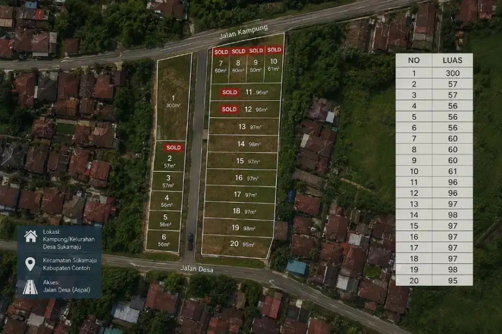 Di Jual Tanah Kavling Akses Mobil di Ciracas SHM Aman dan Strategis