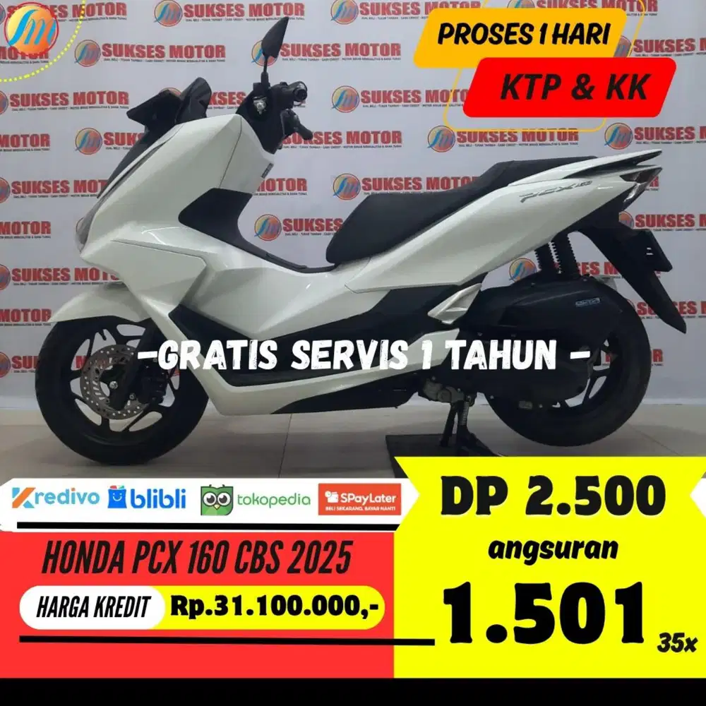 HONDA PCX 160 CBS 2025 KREDIT MURAH PAJAK PANJANG BERGARANSI