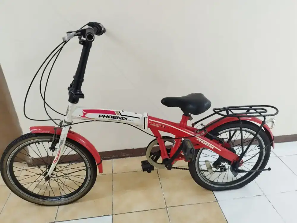 Jual Sepeda Lipat New Phoenix Warna Merah Putih