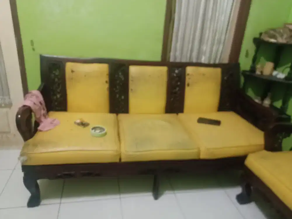 Bangku meja kayu jati