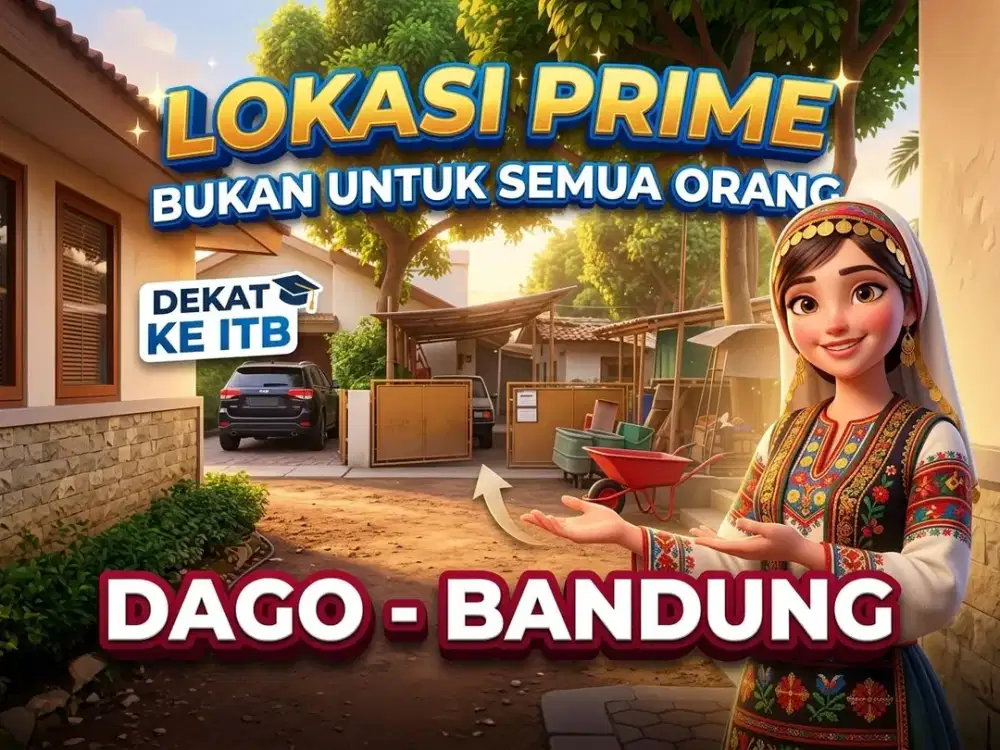 JUAL TANAH MURAH BONUS BANGUNAN DI, DAGO, TAMANSARI, BANDUNG KOTA.