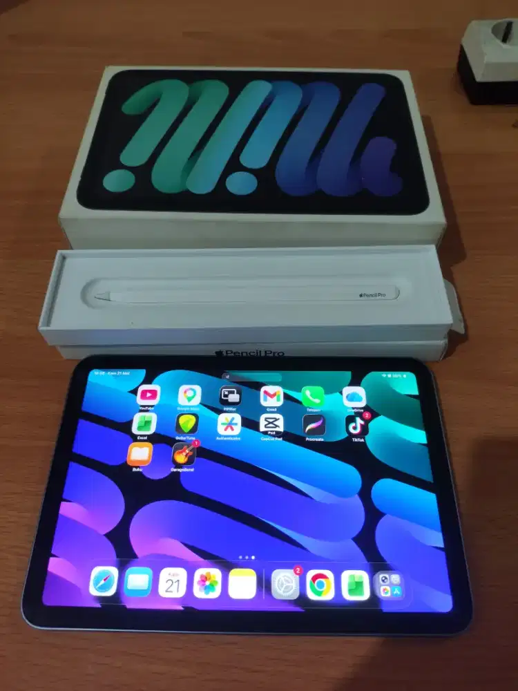 iPad Mini 7 128GB Ex-Inter + Apple Pencil Pro Mulus Like New