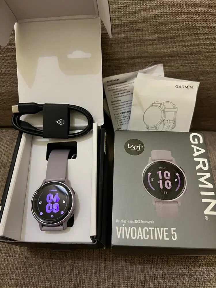 Garmin Vivoactive 5 Orchid Preloved/Second - Komplit - Seperti Baru