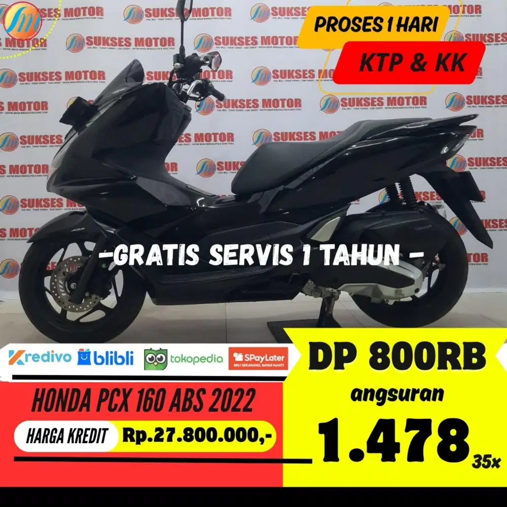 DP CUKUP 800RIBU - HONDA PCX 160 ABS TAHUN 2022 SEKEN BERGARANSI