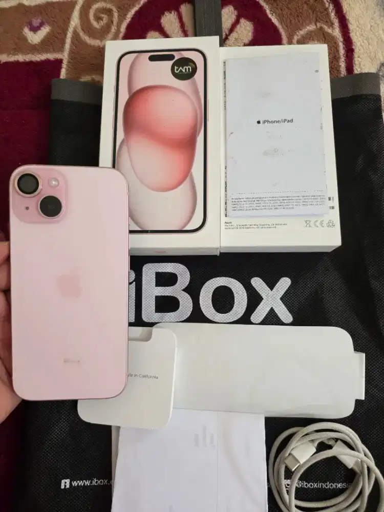 iphone 15 128gb resmi iBox,fulset original,istimewa