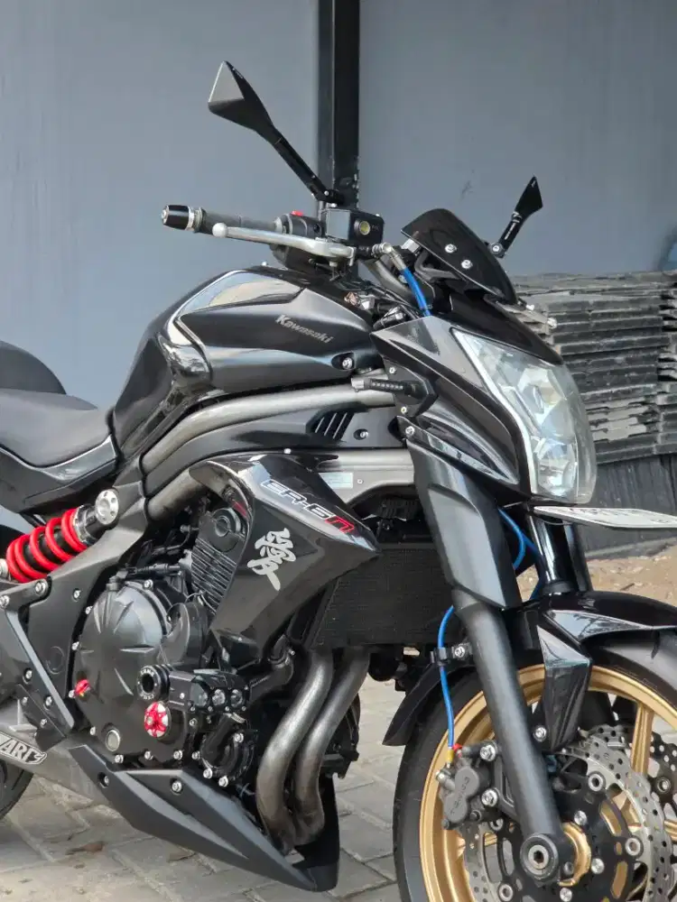 Moge Naked Kawasaki ER6N/ER6 th 2012 km30rb Modif Antik Like New Mulus