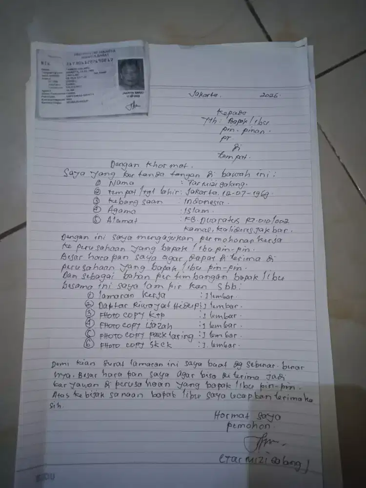 Mencari pekerjaan