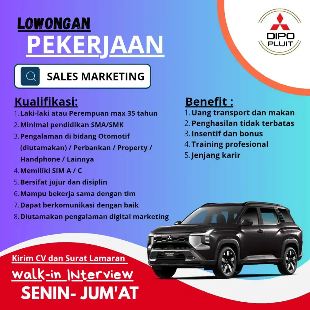 Lowongan Sales Marketing Otomotif