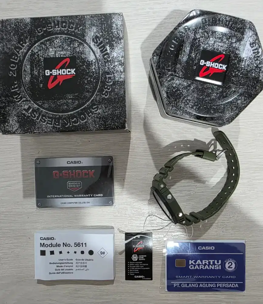 Jam Tangan Pria G SHOCK GA 2110 SU hijau resin band ORI