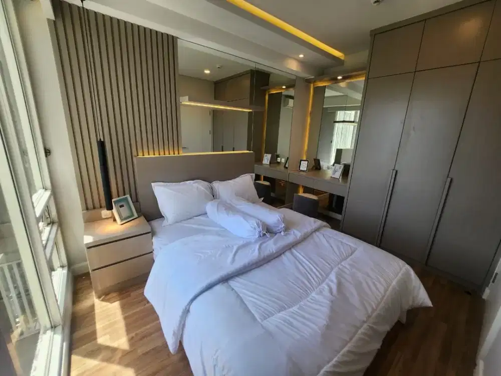 DISEWAKAN Apartemen Landmark 2BR Tower B Keren & Full Furnished – View Tangkuban Perahu