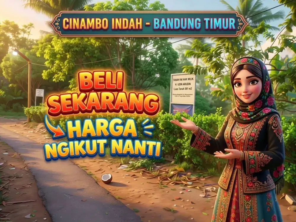 JUAL TANAH MURAH DI, CINAMBO, ANTAPANI, ARCAMANIK, BANDUNG TIMUR.