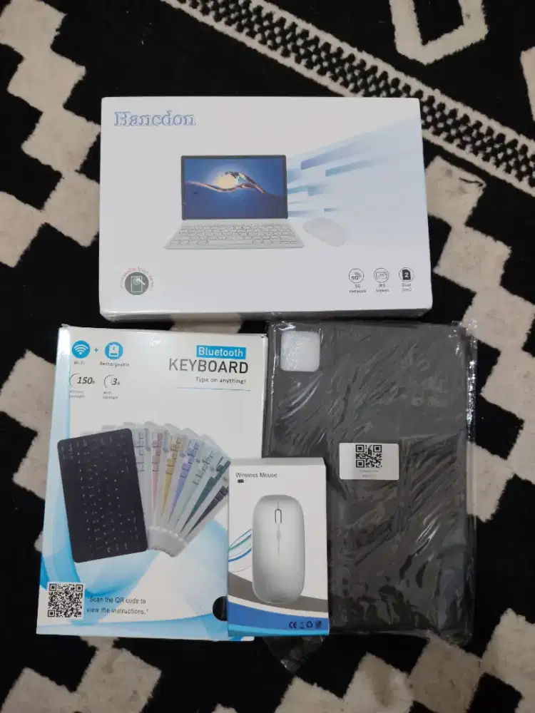 Tablet Hancdon Baru segel Fullset keyboard cover mouse Murah Antapani