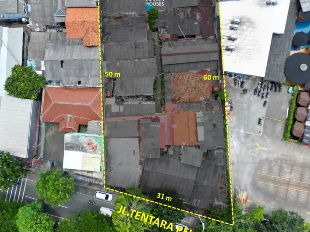 Tanah Komersial Tentara Pelajar 1582m² Strategis untuk Usaha, 42jt/m² Nego