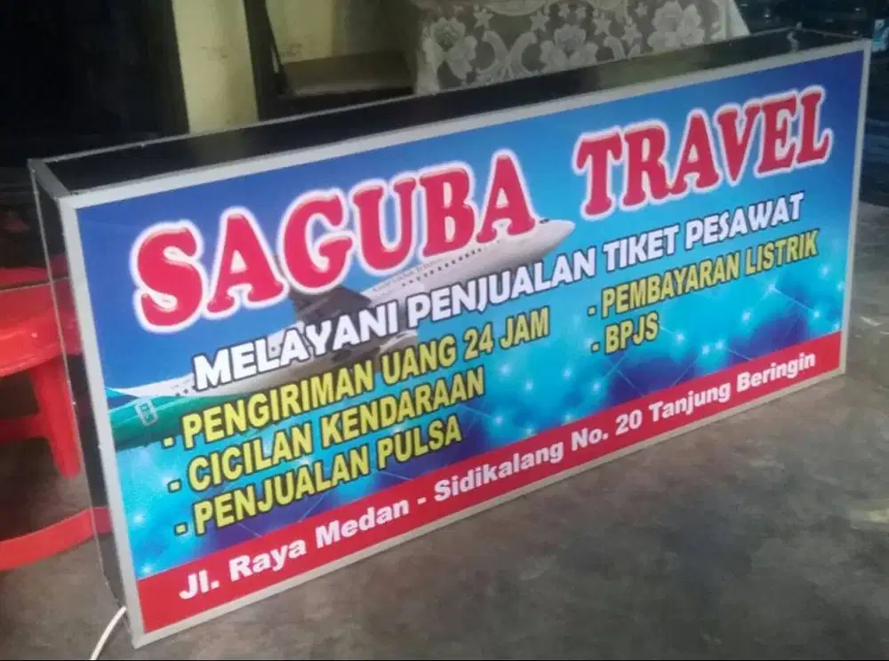 Huruf timbul Papan nama Neon box Reklame Acrylic Sticker & Kaca Film