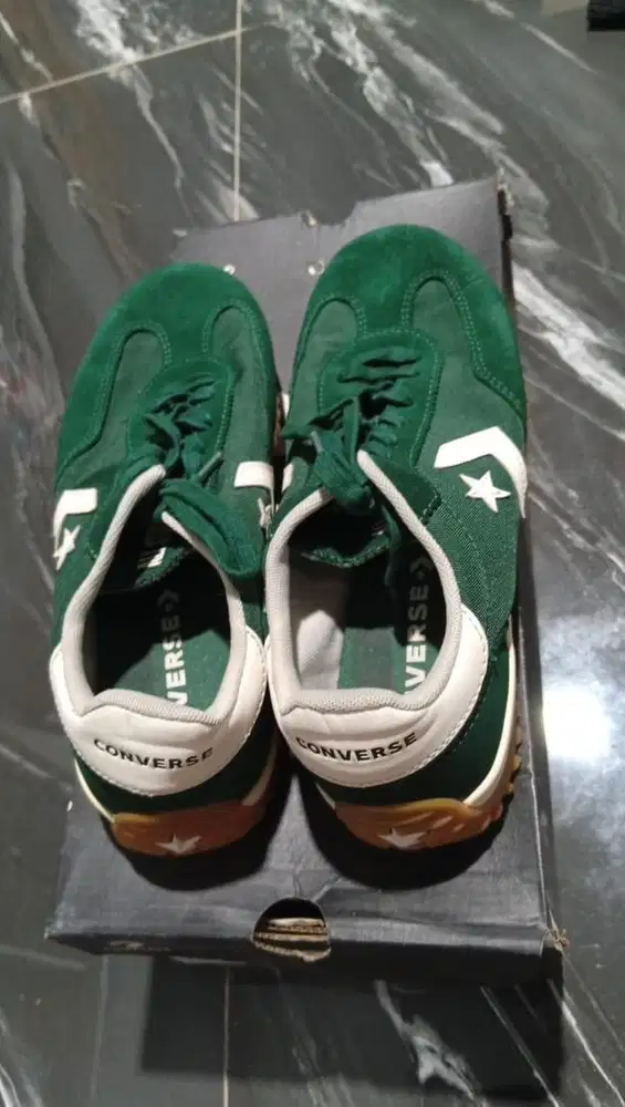 Sepatu Converse Run Star Trainer Green White Gum Original