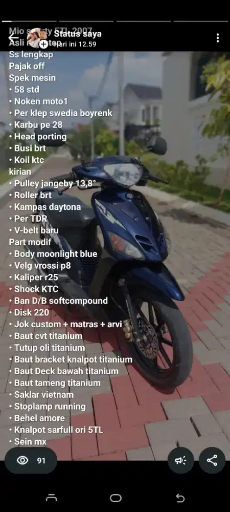 Yamaha mio 5TL 2007