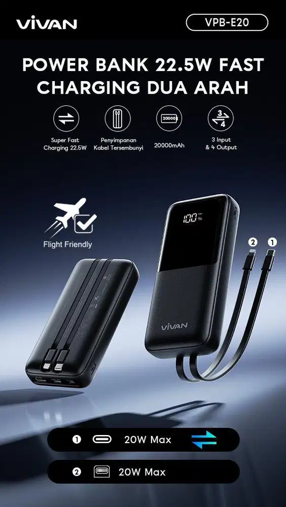 POWERBANK VIVAN VPB-E20