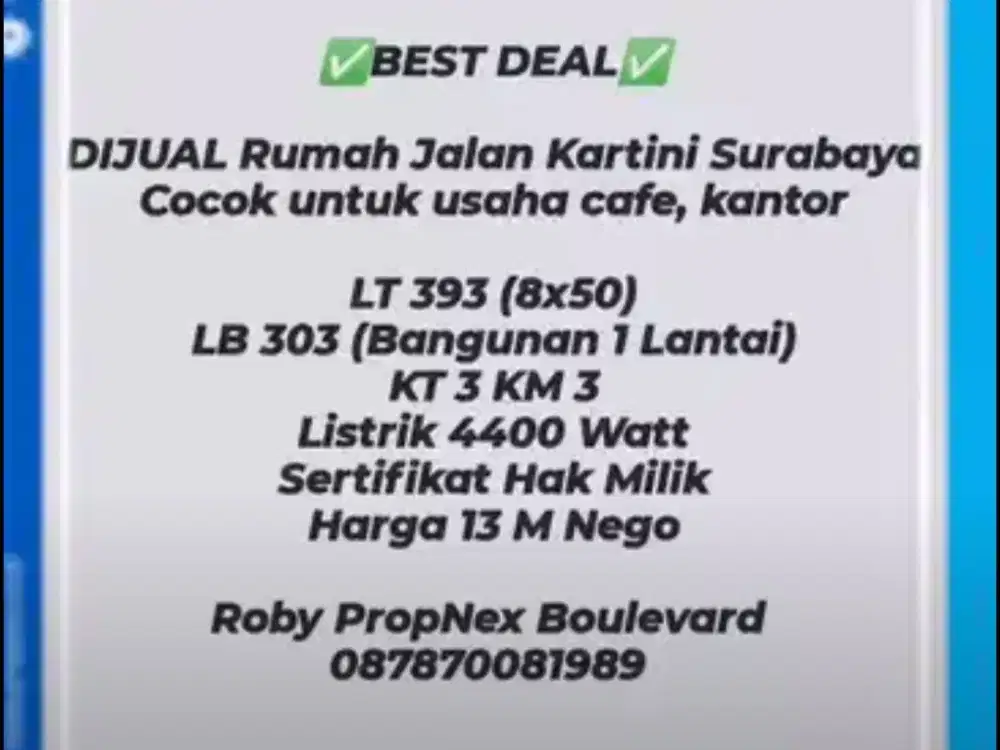 Murah, Rumah Jalan Kartini dkt Diponegoro, Cocok untuk cafe, kantor