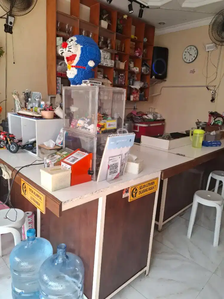 Meja warkop dan kursi set