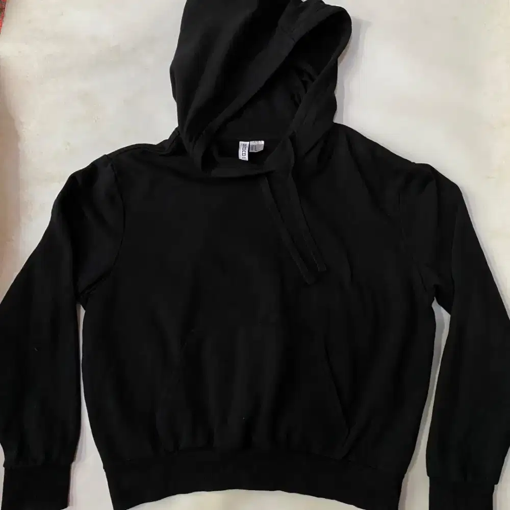Jaket Hoodie H&M Original Hitam HnM
