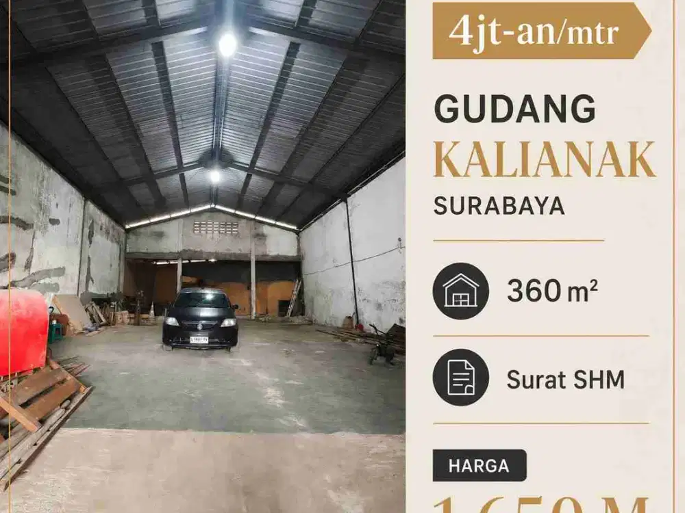 4jt-an/mtr‼️Dijual Gudang Kalianak Surabaya di Area pergudangan
Truk & Tronton Bisa Masuk