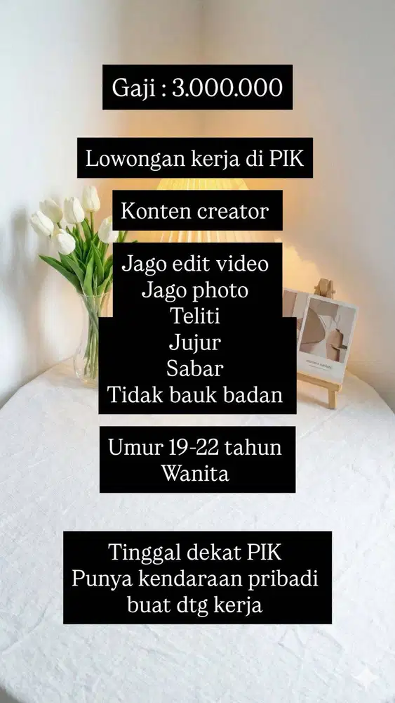 Loker Pik Resepsionis