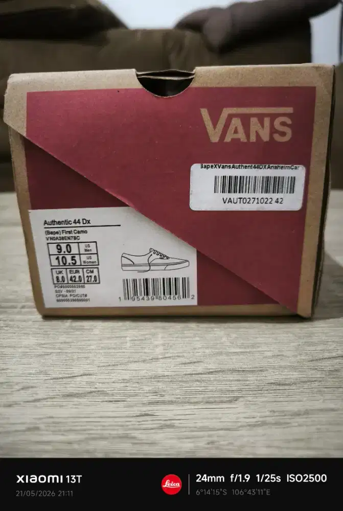 Vans Authentic anaheim camo bape