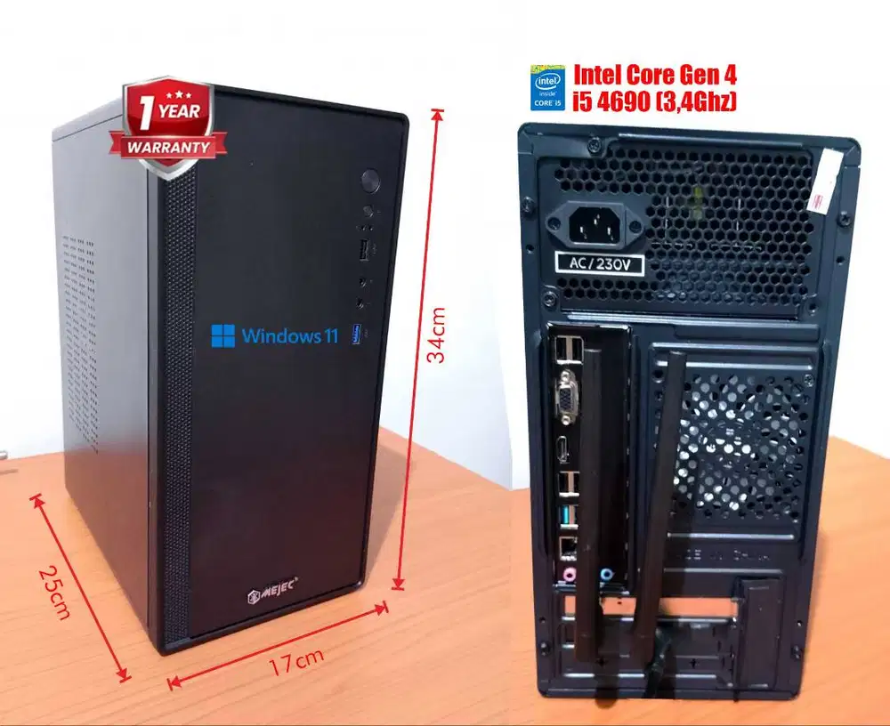 CPU Komputer Rakitan Windows 11 Harga Intel I54690 Termurah Bergaransi