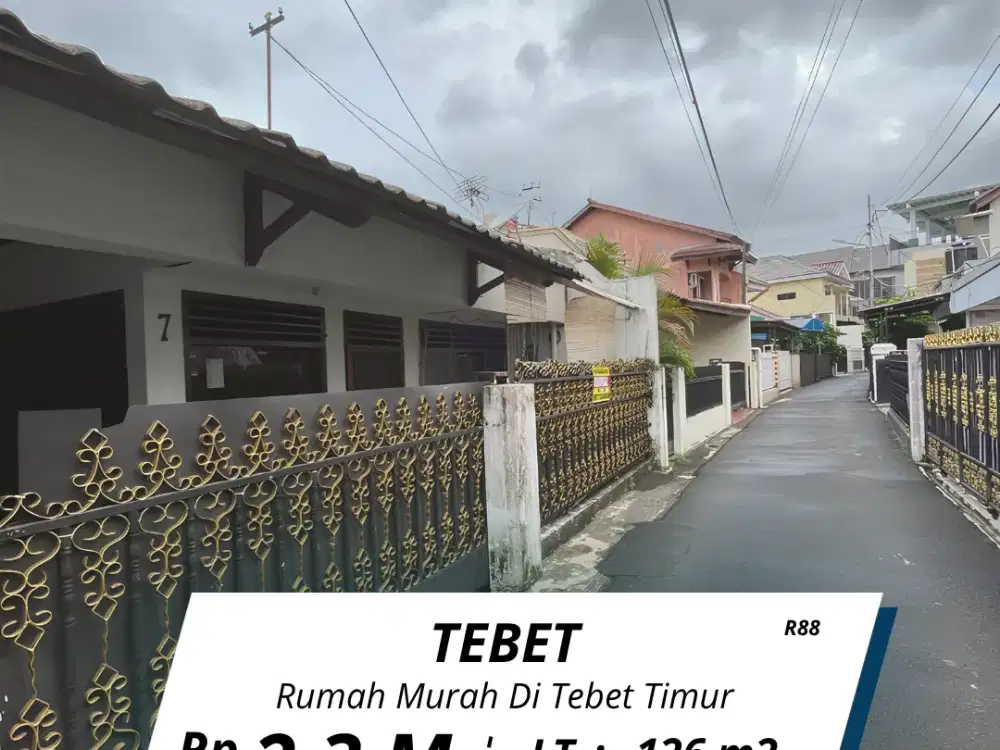 Dijual rumah di Tebet Timur di bawah harga pasaran ( R88 )