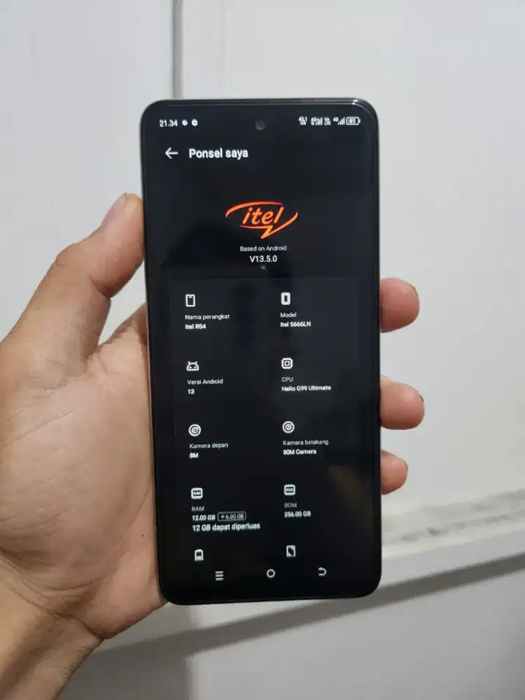 Itel rs4 ram 12+12/256
